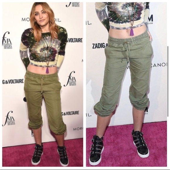 Zadig & Voltaire Parole Military Olive Green Jogger Pants Size Small - Picture 14 of 15